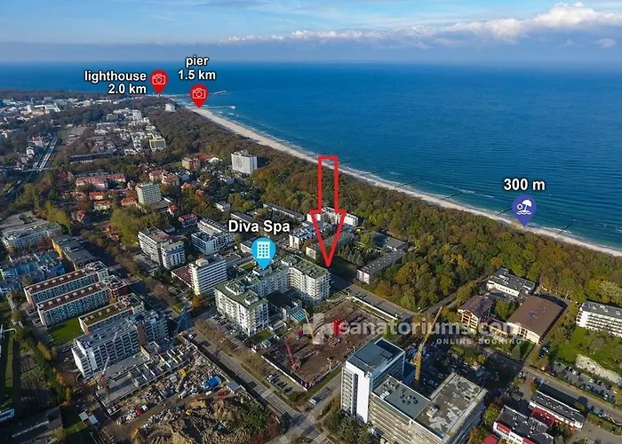 Apartament Prywatny, W 4 -Gwiazdkowym Hotelu Diva, Balkon, 300M Do Morza, Do Dworca Pkp Pieszo 10 Minut, Darmowe Wifi W Apartamencie, Dodatkowo Platne - Parking, Basen, Spa,