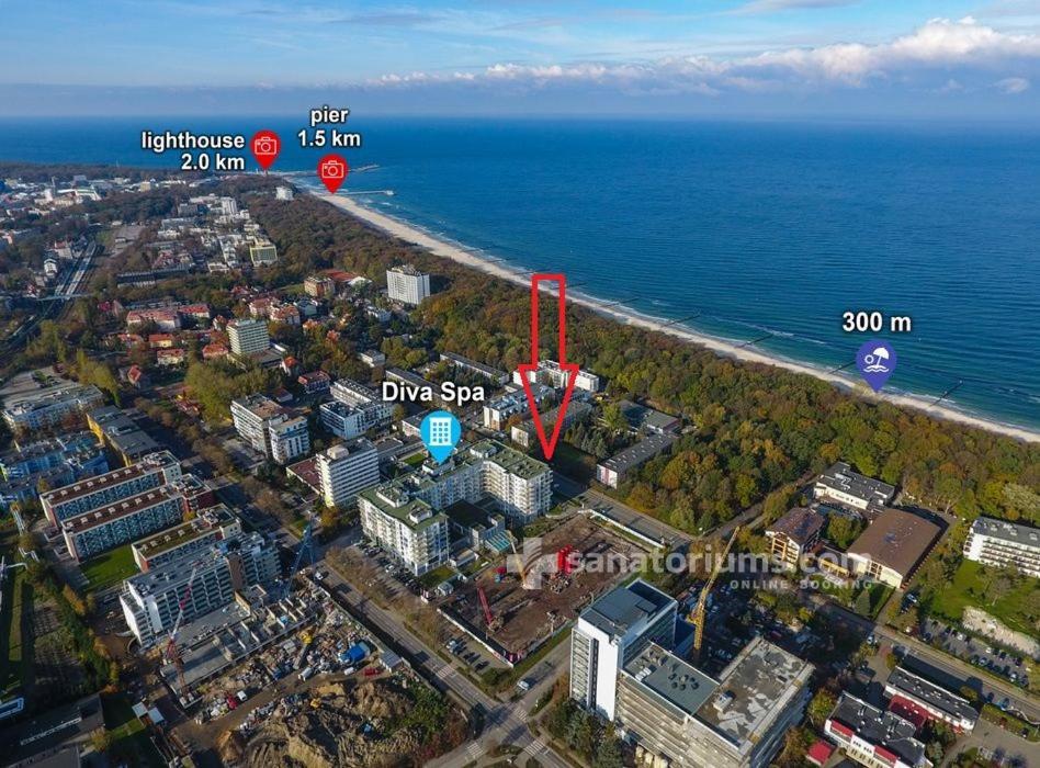 Diva Hotel: Beachside With Balcony And Amenities Apartment Kolobrzeg